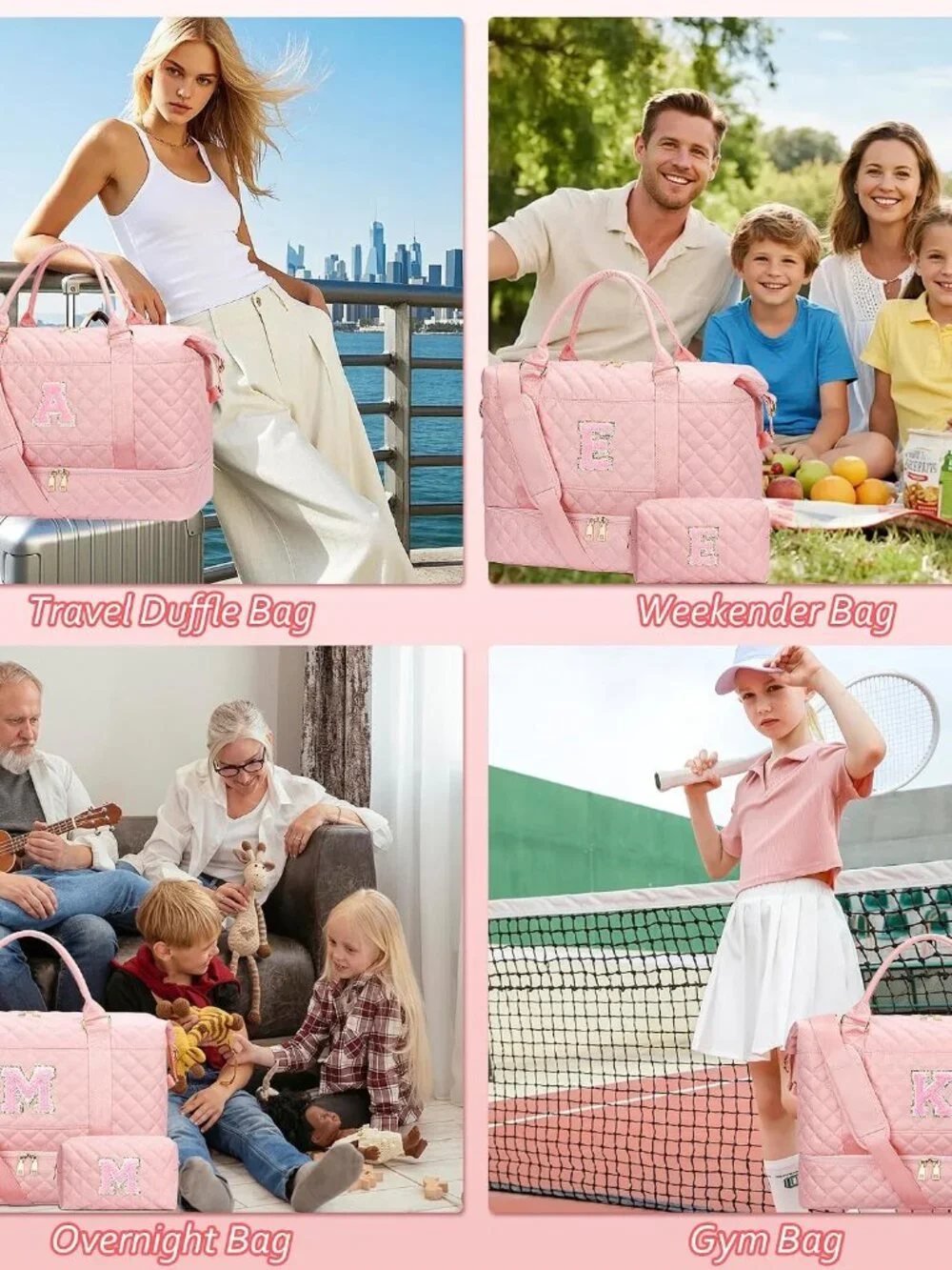 Birthday Gifts Girls Personalized Overnight Duffle Bags Pink,K | Gifts for Girls_9